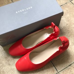 Everlane Day Heel in Bright Red